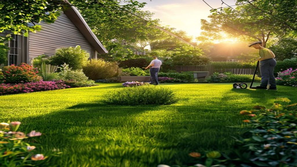 Jardín verde recién cortado por Valle Verde